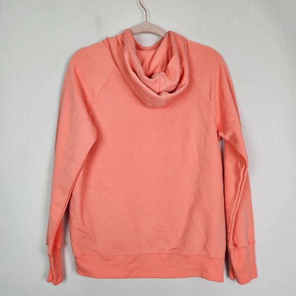 Champion Powerblend Fleece Hoodie Iridescent Script Logo Coral Pink M - Picture 6 of 7